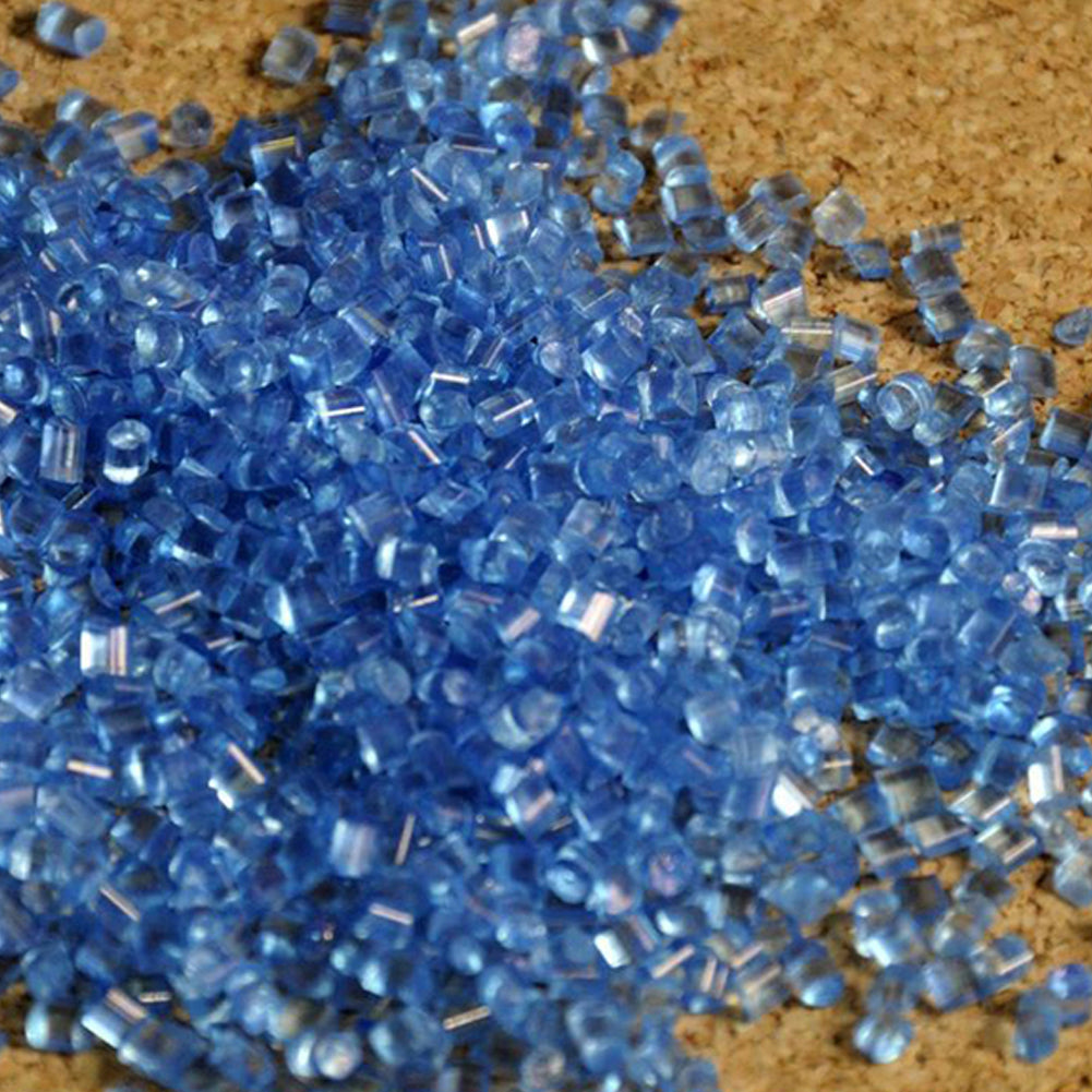 Granella trasparente colore celeste per presepe 70g circa 1