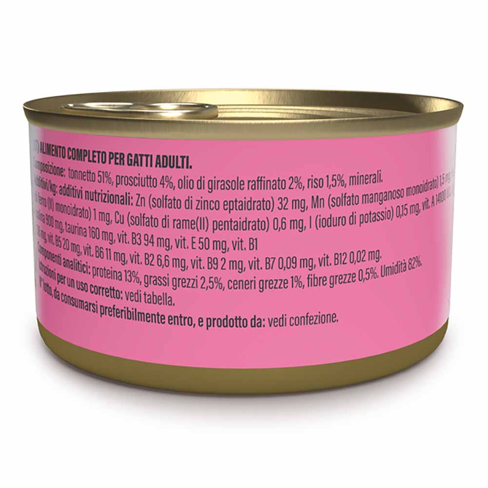 Schesir Complete Nutrition Tonnetto con prosciutto lattina 85g jelly