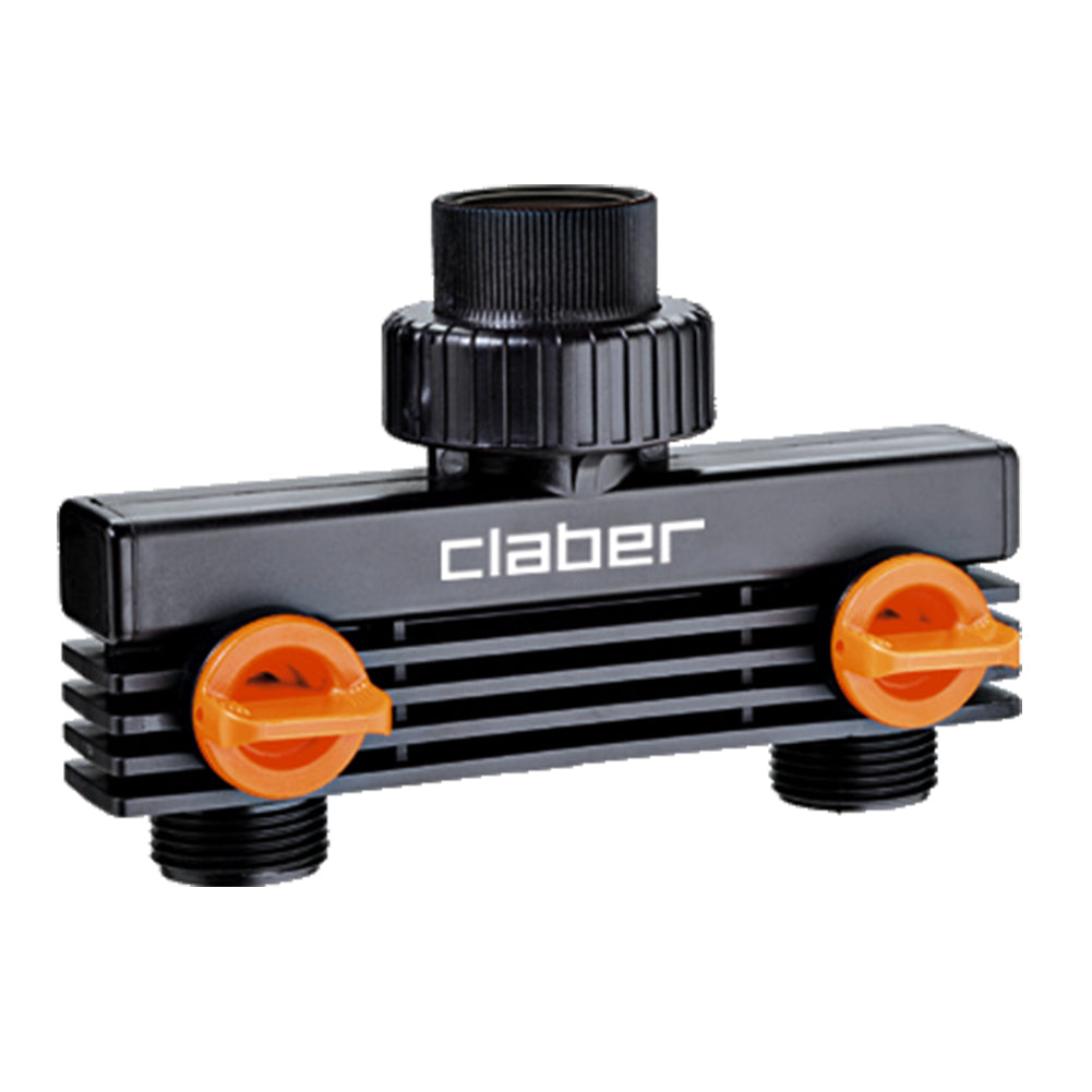 Attacco rubinetto a due vie 3/4" maschio Claber 1