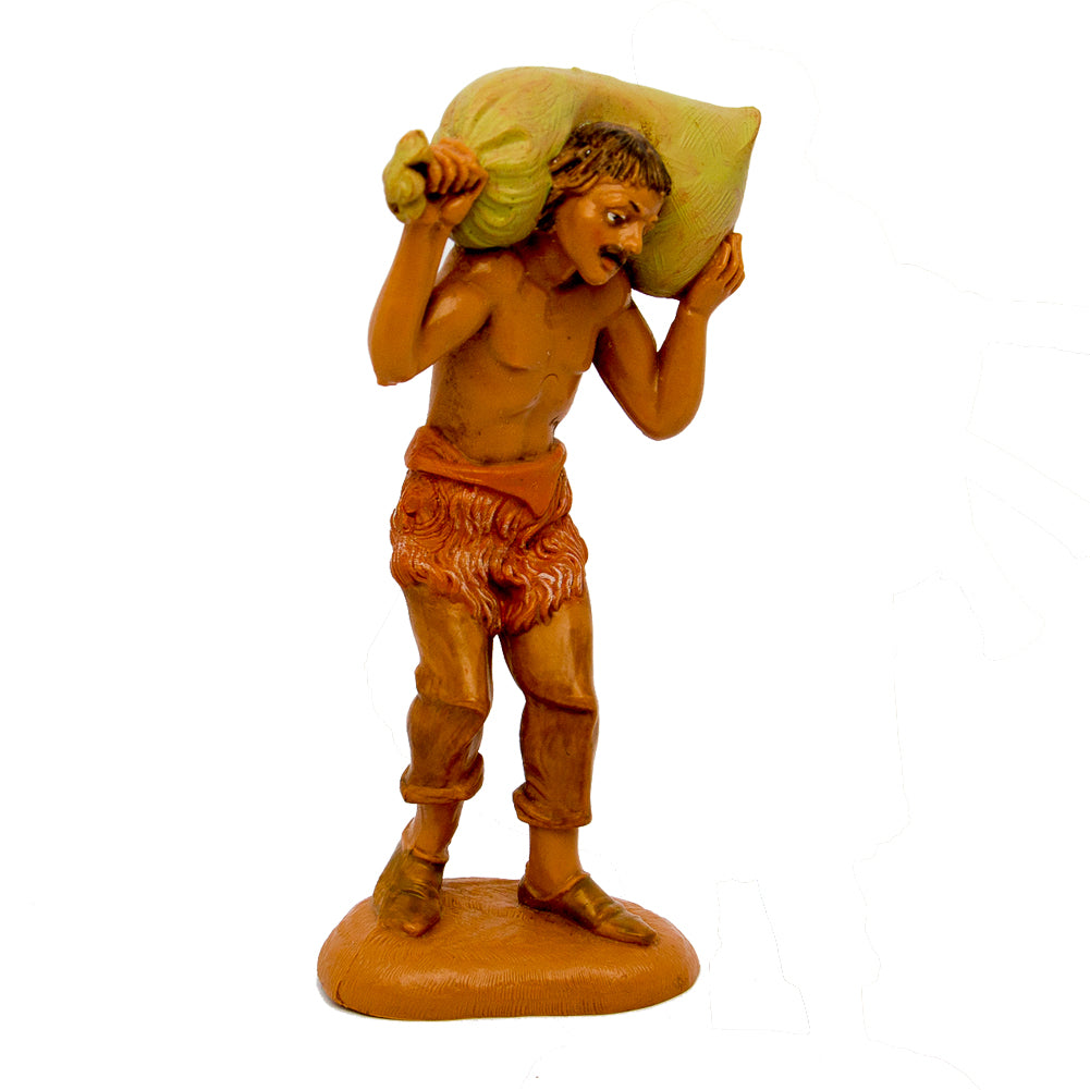 Statuine presepe Pastore con sacco Categoria Categoria 10cm Fontanini (cod.120) 1