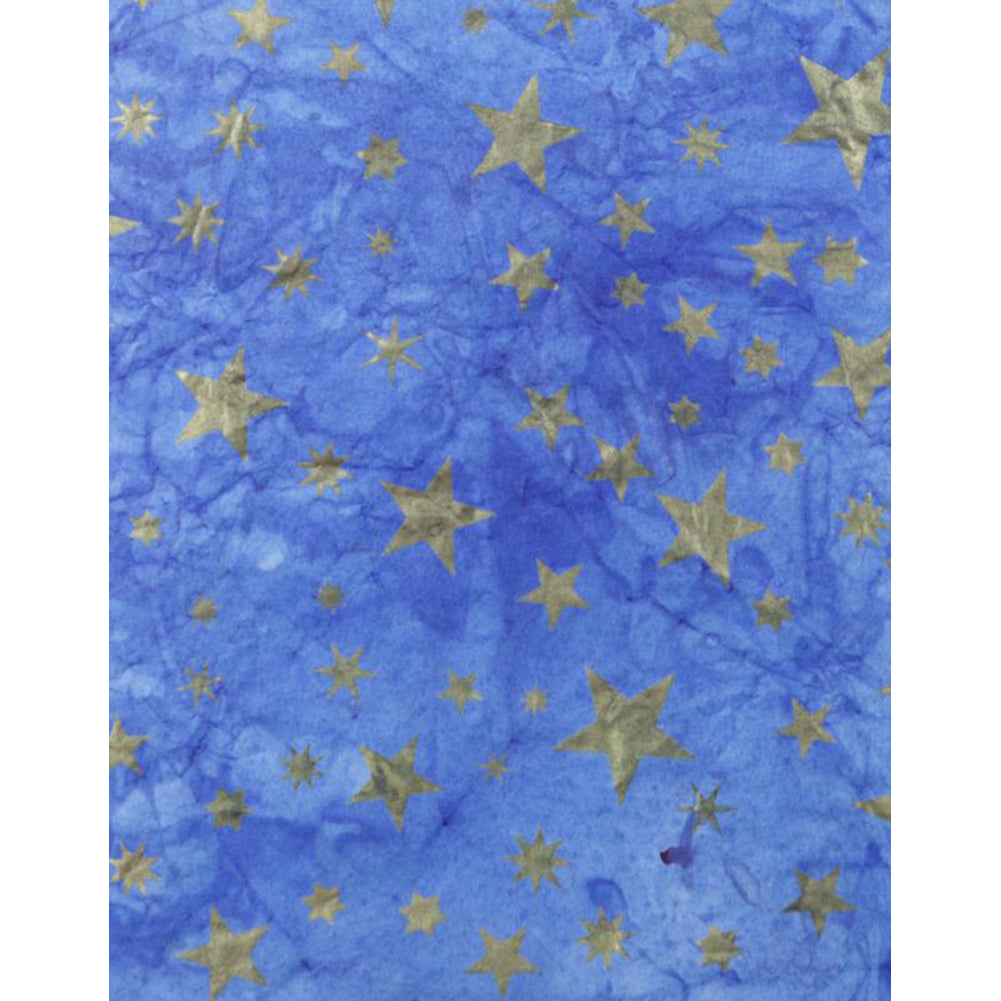 Foglio Carta Cielo Dipinto a Mano con Stelle Oro 70x100cm 1