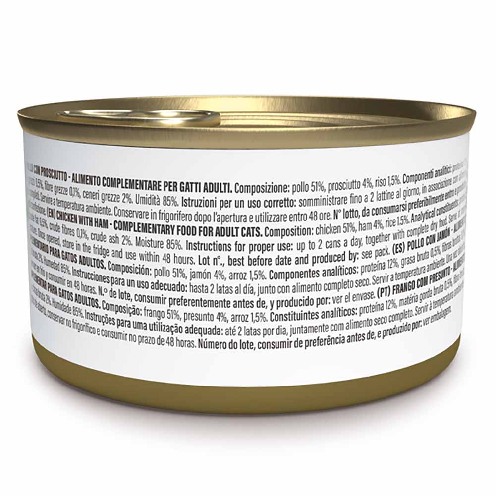 Schesir Complements Pollo con prosciutto lattina 70g jelly