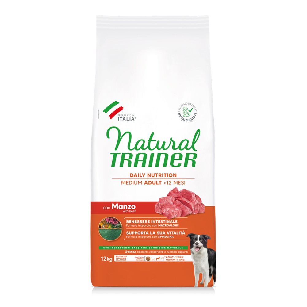Alimento secco per cani Natural Trainer Adult Medium Manzo 12 kg 3