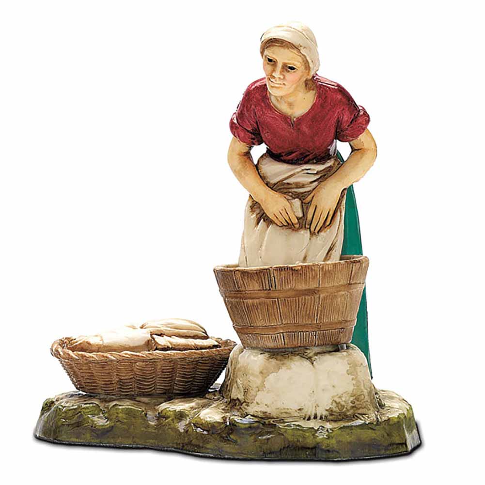 Statuina Presepe Mestieri Lavandaia 10 cm Moranduzzo 1