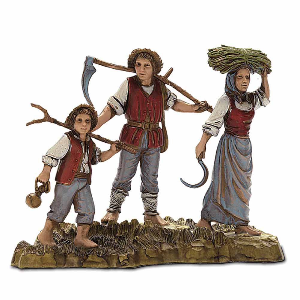 Statuina Presepe Famiglia Contadina 10 cm Moranduzzo 1