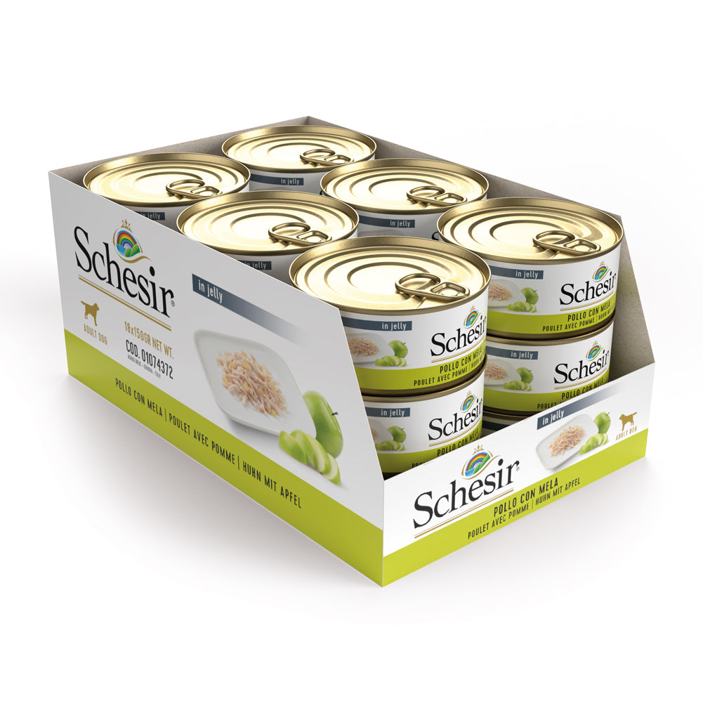 Schesir for Dogs Pollo Con Mela lattina 150g jelly 4