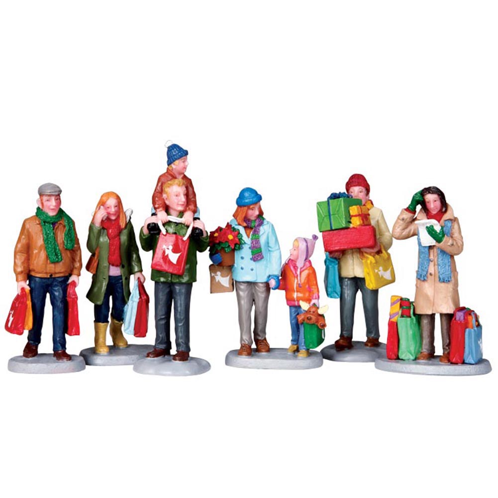 Holiday Shoppers set of 6 Caddington Village Lemax Cod 92683 1
