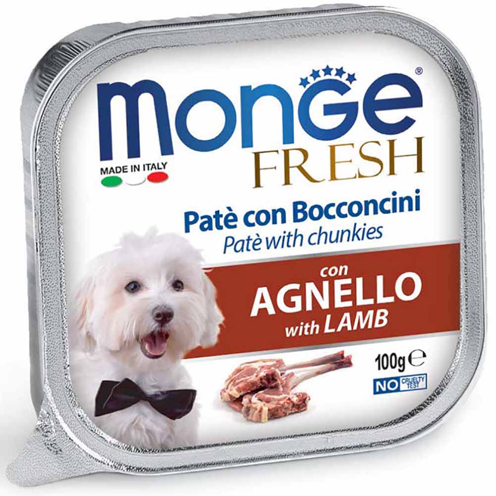 Alimento cane Monge Fresh agnello 100g 1