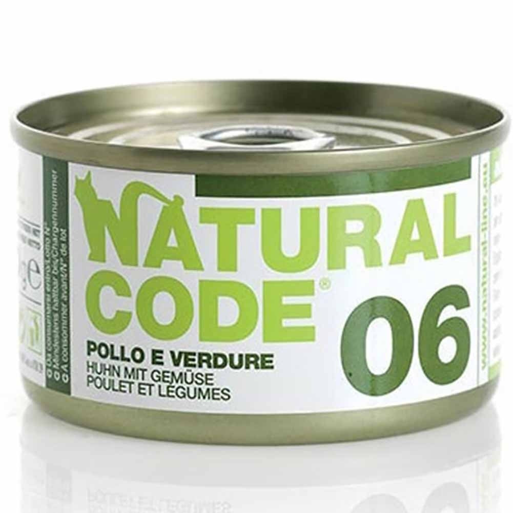 Alimento gatto umido Natural Code 06 Pollo e verdure 85g 1