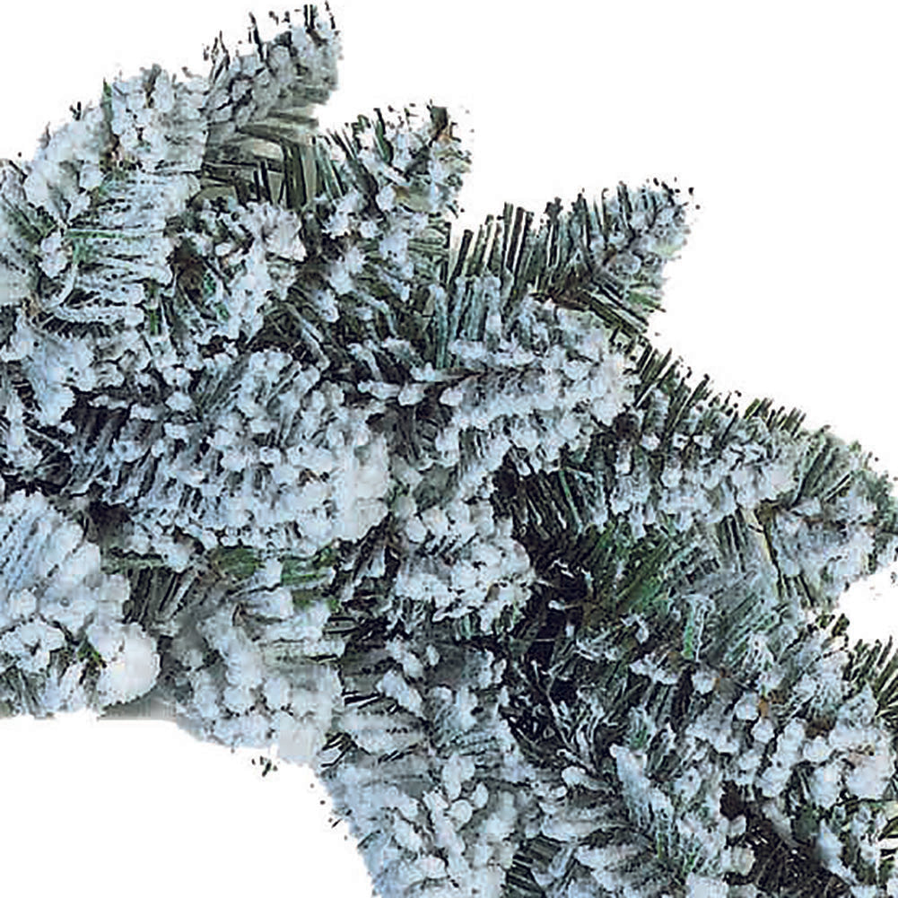 Corona natalizia innevata 55cm 4
