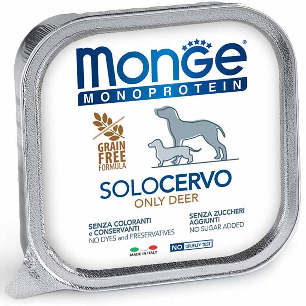 Alimento cane Monge monoprotein solo cervo 150g 1