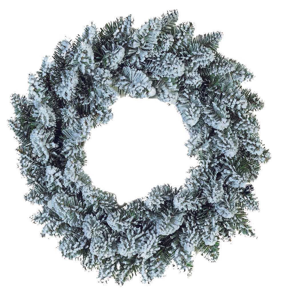 Corona natalizia innevata 40cm 3