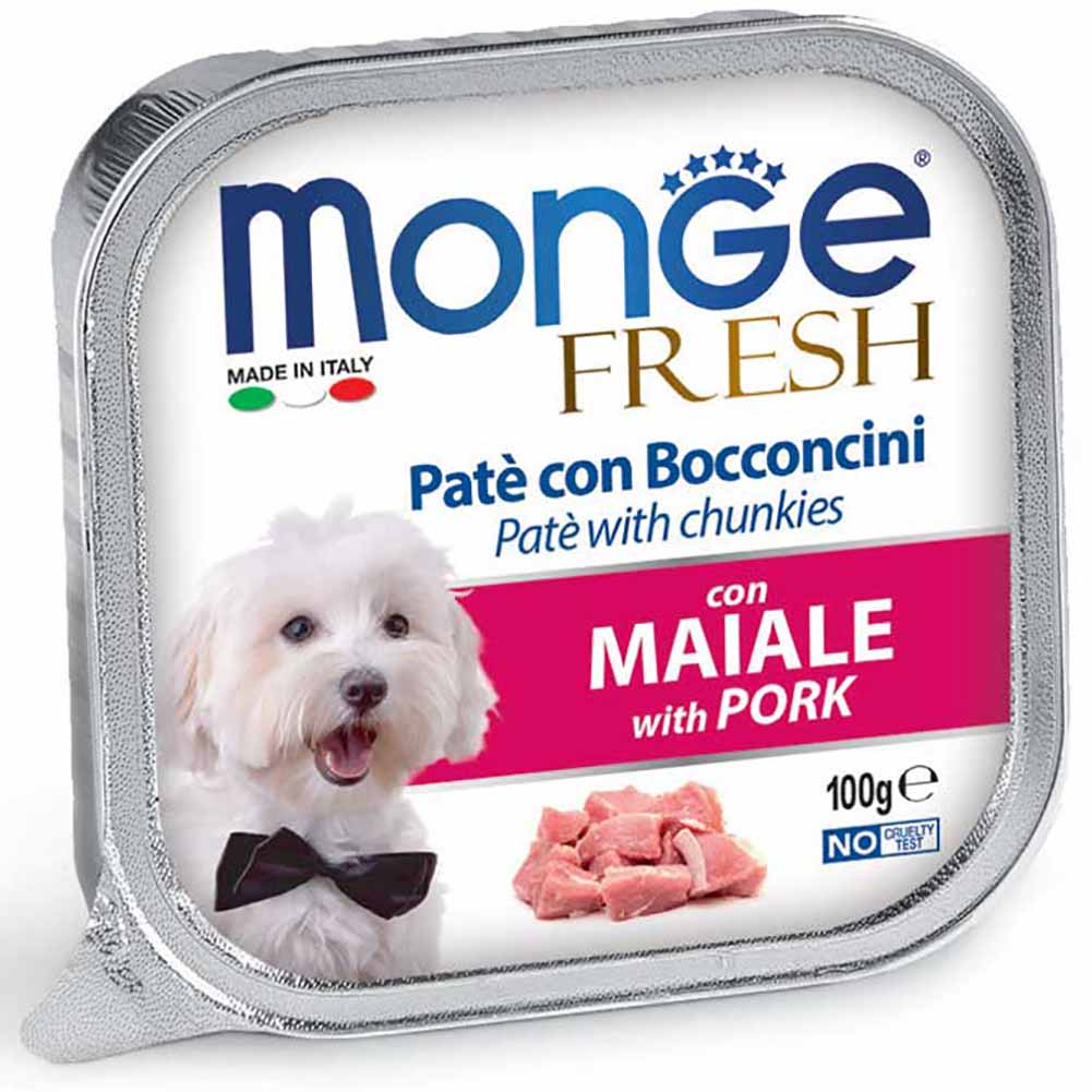 Alimento cane Monge Fresh Maiale 100g 1