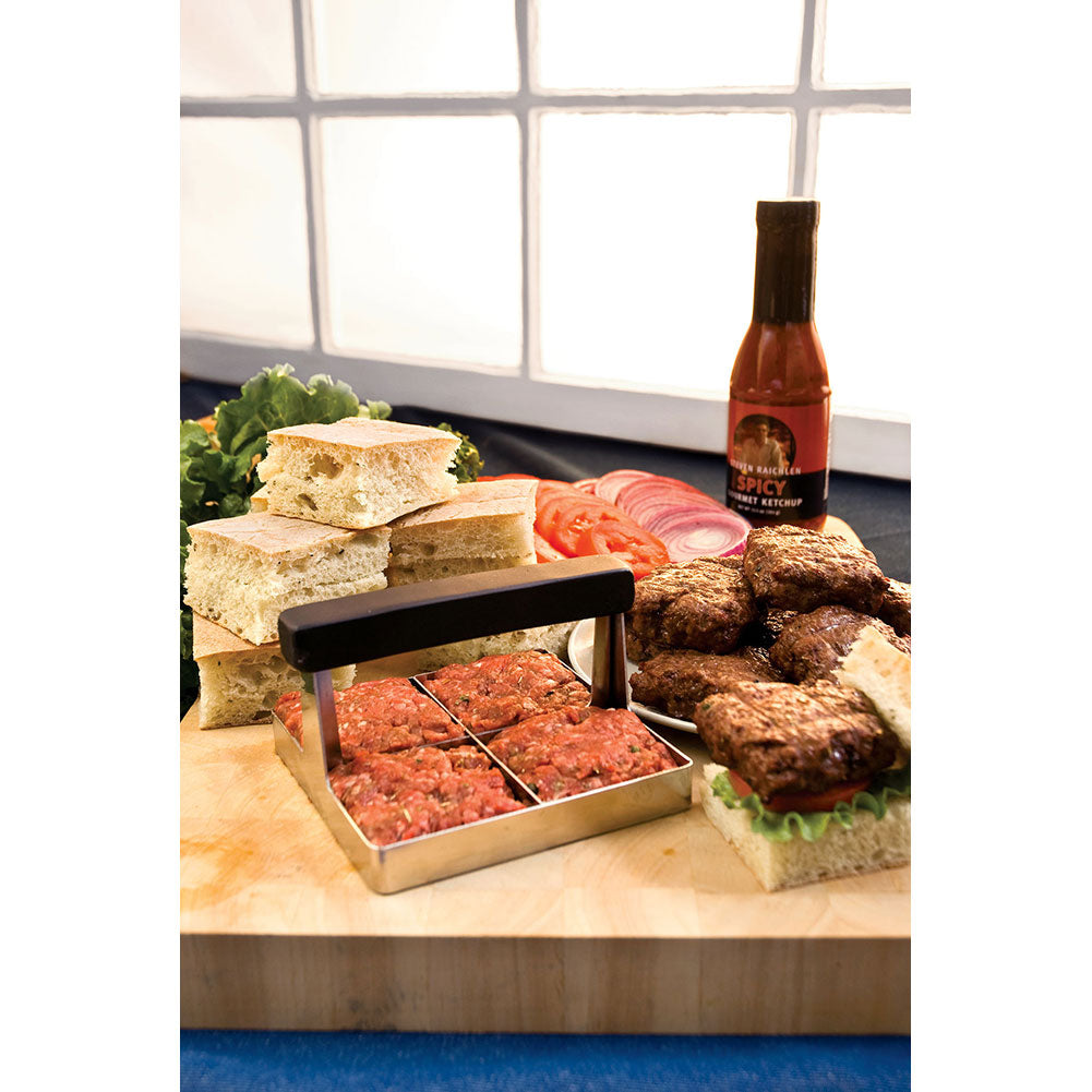 Stampo per 4 hamburger quadrati Steven Raichlen SR8125 2