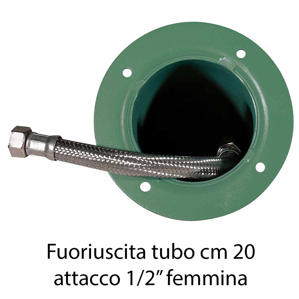 Fontana a colonna Rossa stile idrante con impianto e doppio rubinetto 42ID 5