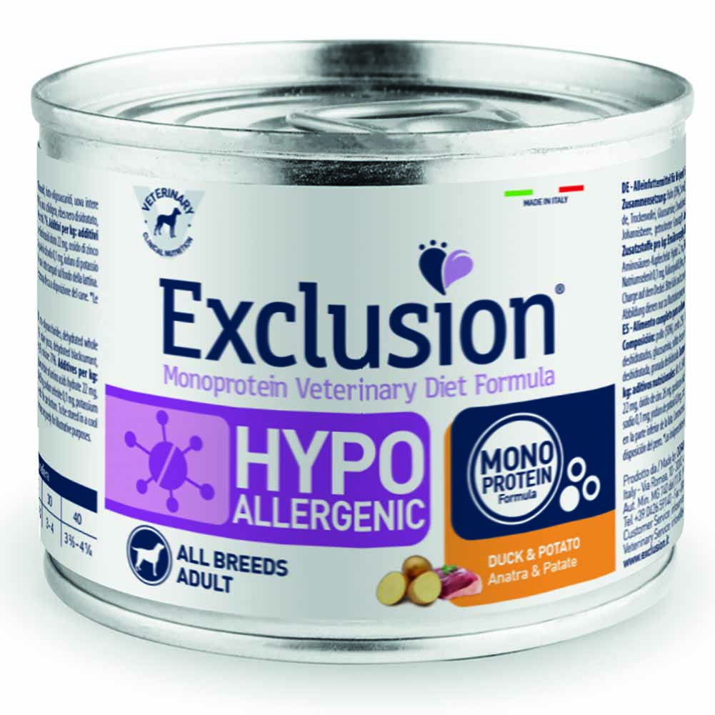 Exclusion Hypoallergenic Anatra e Patate 200g per Cani Adulti 1