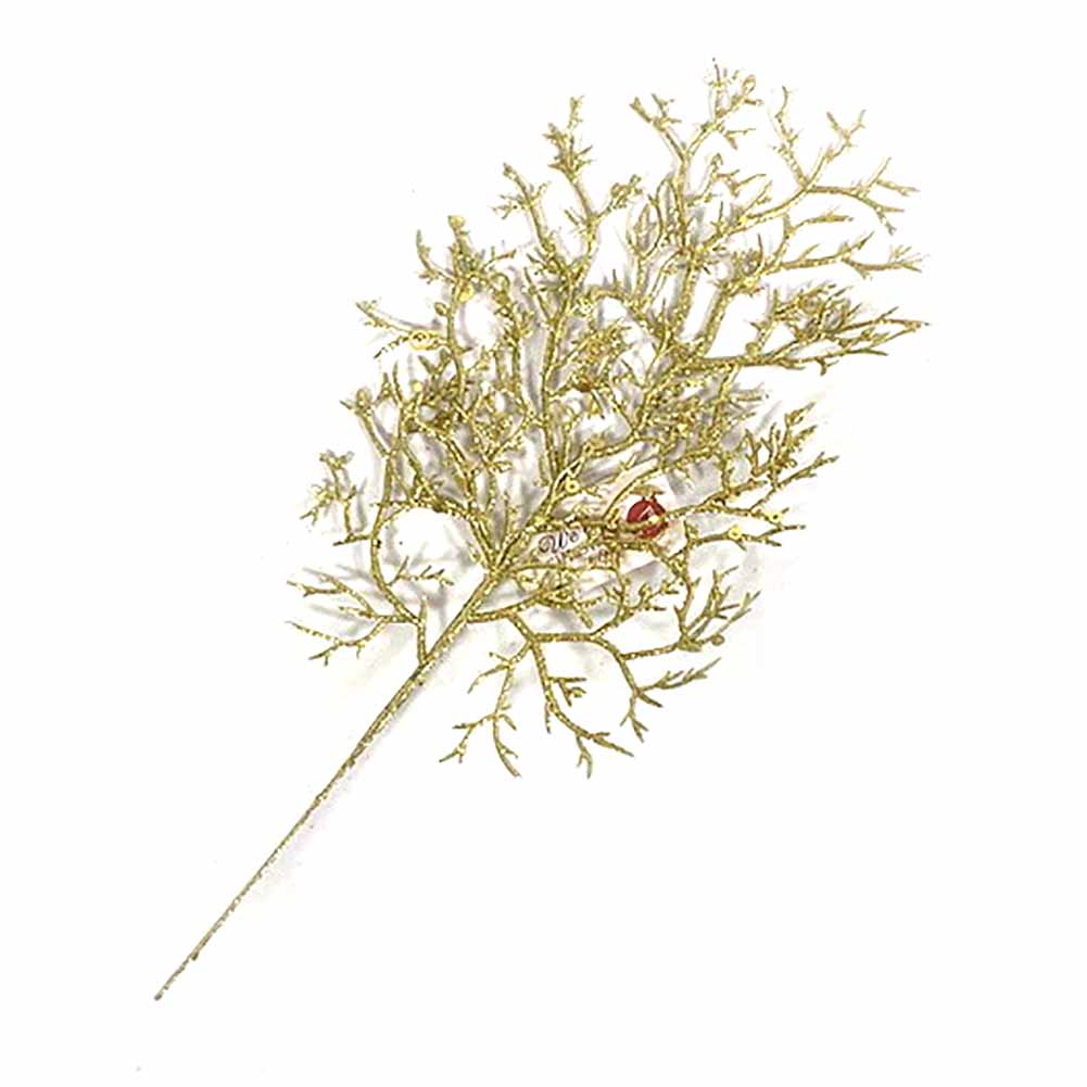 Foglia corallo glitter oro 33cm 1