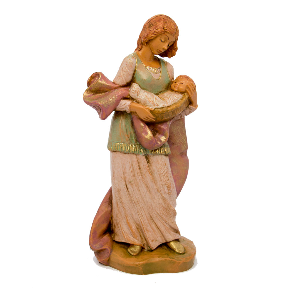 Statuine presepe Pastorella con neonato Categoria 12cm Fontanini (cod.198) 1
