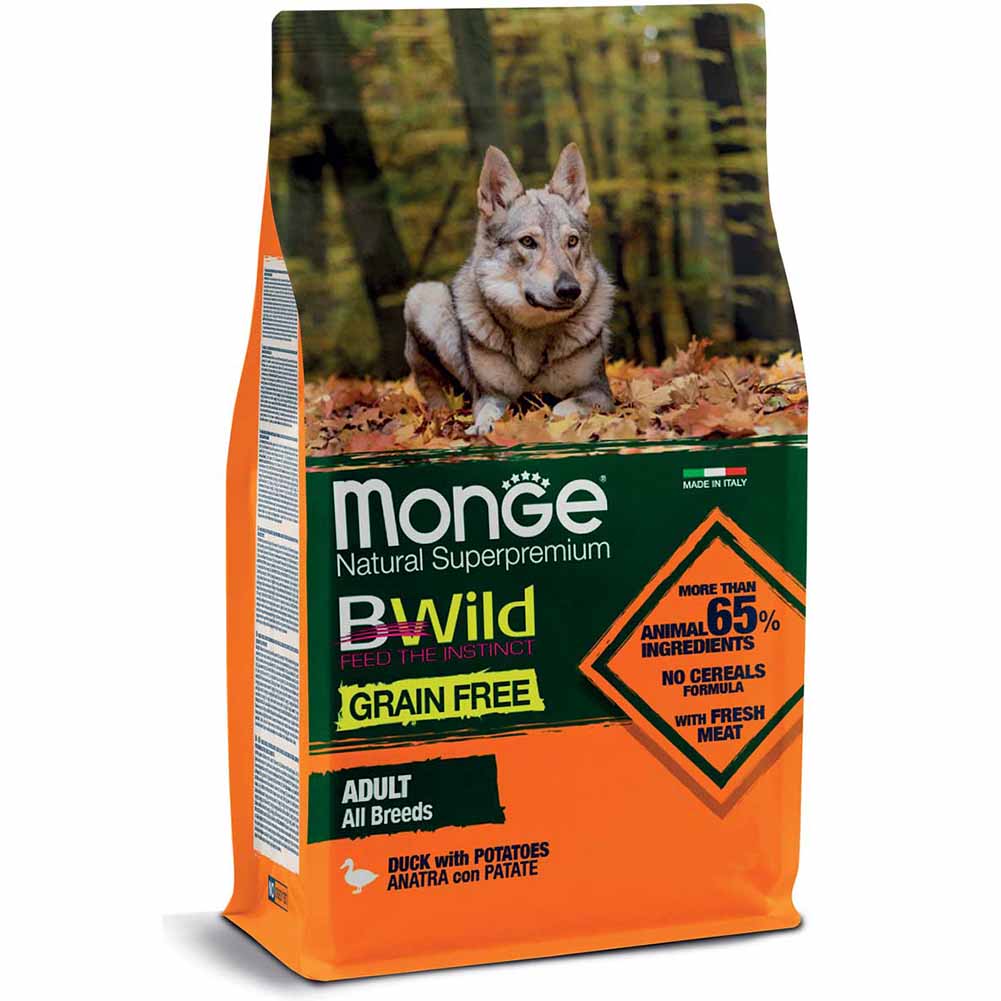 Alimento cane Monge BWild All Breeds Adult Anatra con patate 2