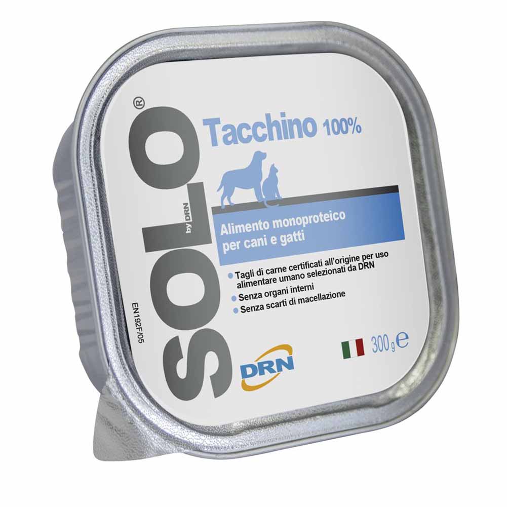 Alimento Monoproteico DRN Solo Tacchino per Cani e Gatti 300g 1