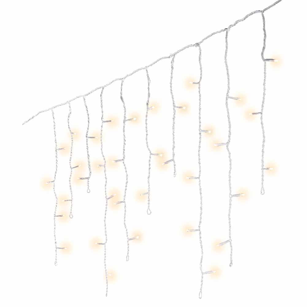 Tenda luminosa Stalattiti Icicle 490 Led luce calda filo bianco 20xh0,5m 2