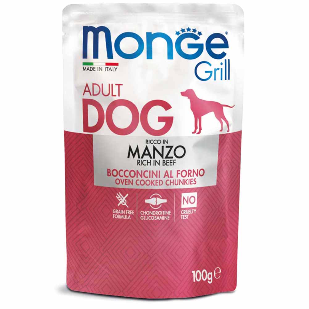 Alimento cane Monge Grill manzo 100g 1