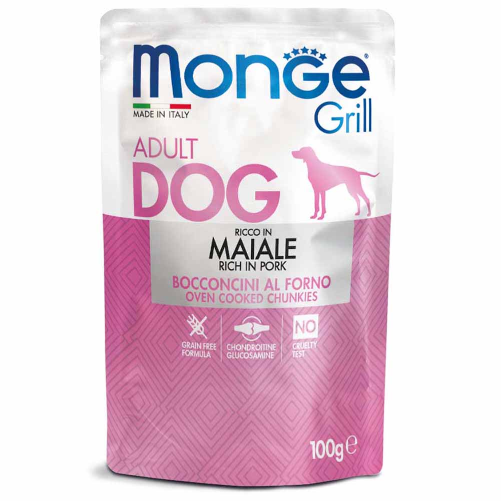 Alimento cane Monge Grill Maiale 100g 1