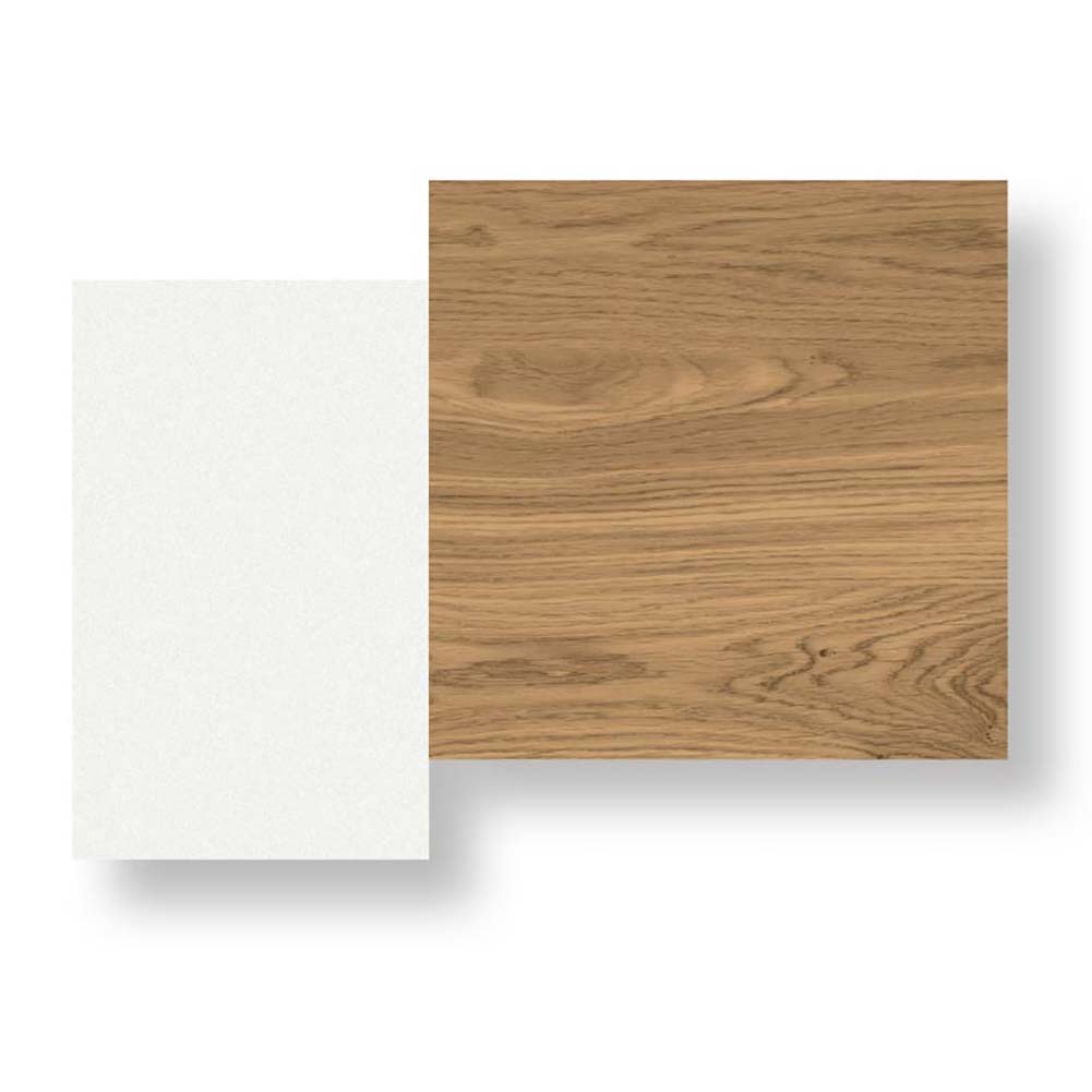 Tavolo allungabile Timber Bianco e teak 200/280x100cm Talenti 3