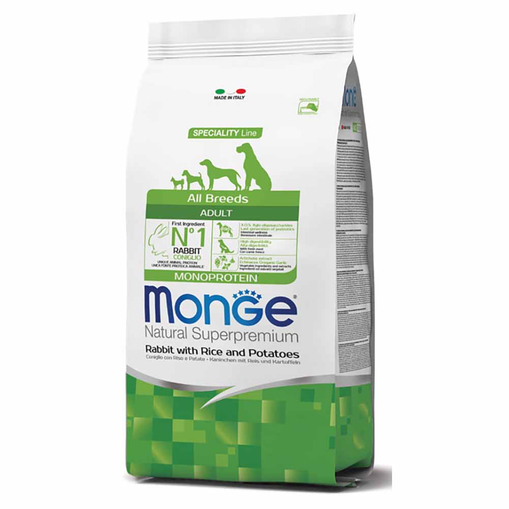 Alimento cane Monge All Breeds adult Coniglio riso e patate 2