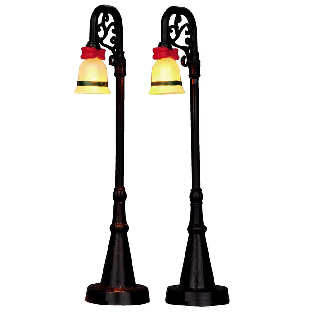 Bell Ornament Lamp Post set of 2 Lemax Cod 54932 1