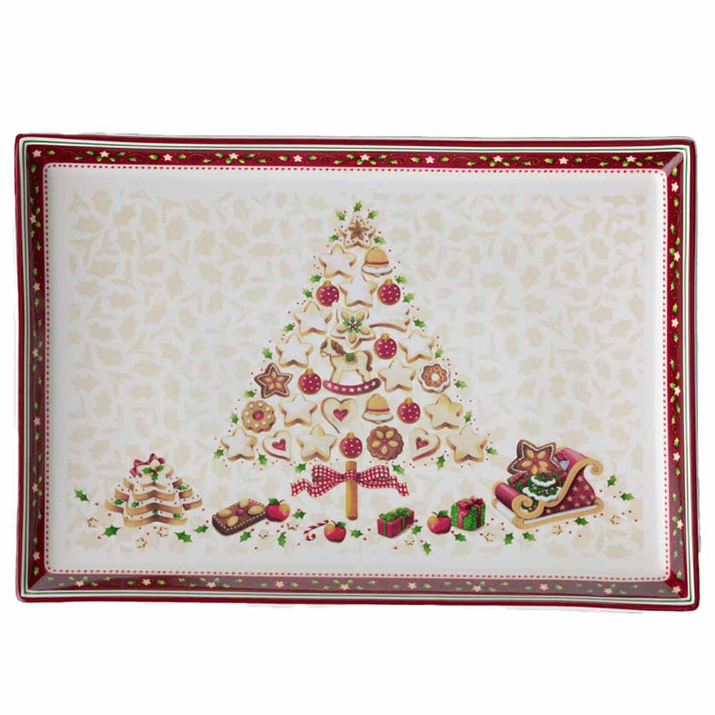 Piatto pasticceria rettangolare grande Winter Bakery Villeroy & Boch 1