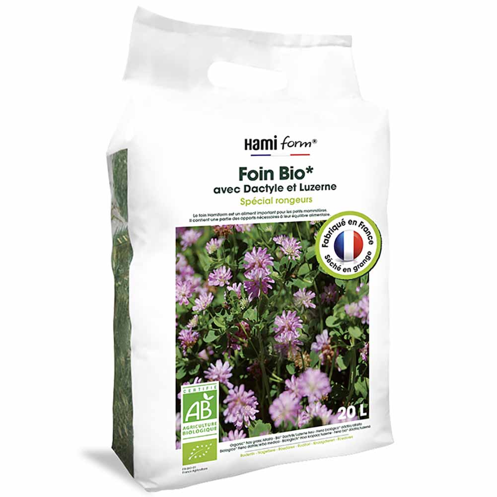 Fieno Bio con erba medica e mazzolina Hamiform 20 litri 1