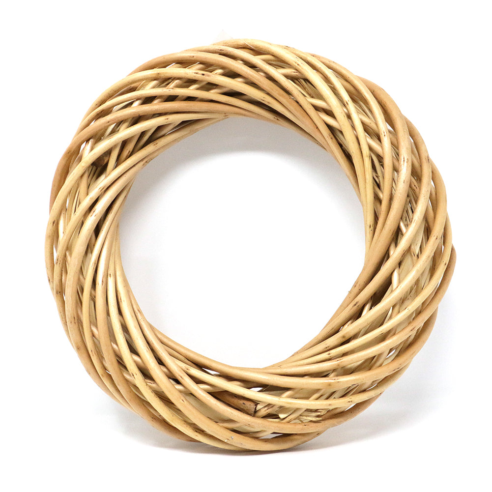Corona di Legno Intrecciata Marrone Chiaro Naturale 25cm 1