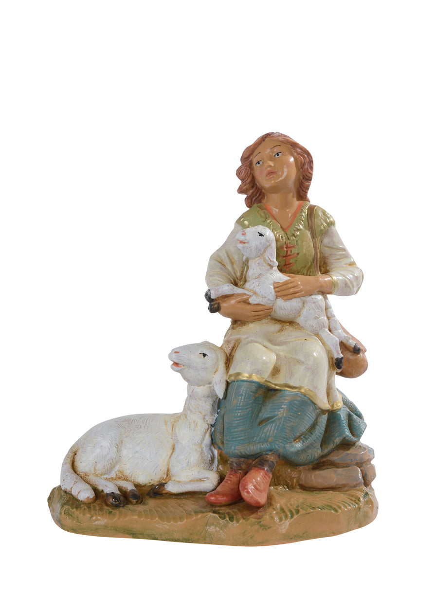 Pastorella con pecore #382 – Categoria 19cm (altezza 14cm) Fontanini 1