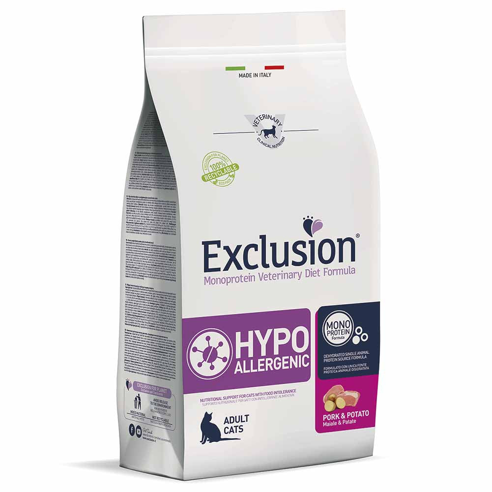 Exclusion Hypoallergenic Maiale e Patate 85g per Gatti Adulti 1