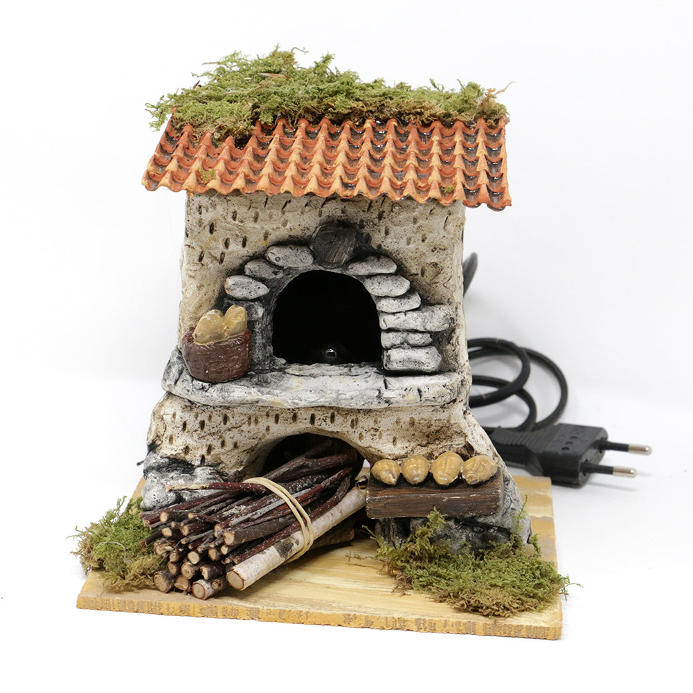 Forno con pane e luce 15x15x15cm