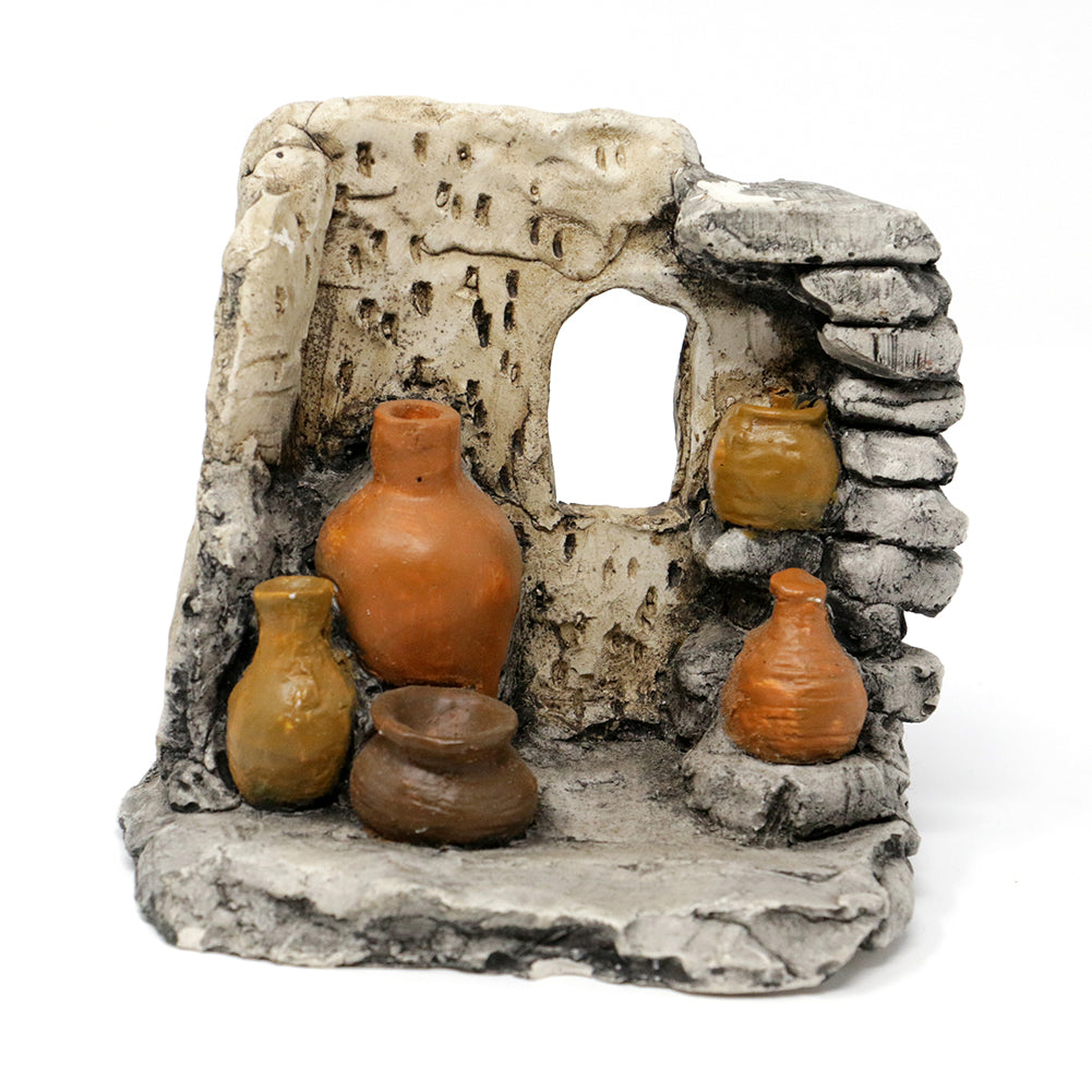 Banco da venditore in gesso 18x8x11cm 1pezzo