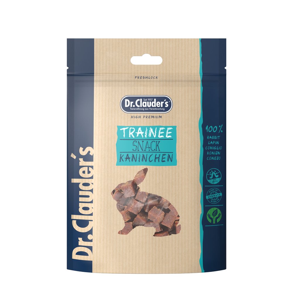 Snack Dr.Clauder s Trainee Cubes Coniglio per Cani e Gatti 80g 1