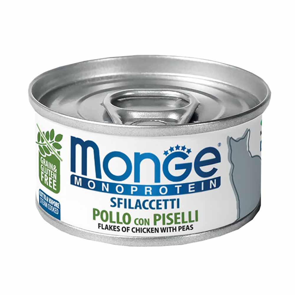 Alimento gatto Monge Monoprotein Pollo con piselli 80g 1