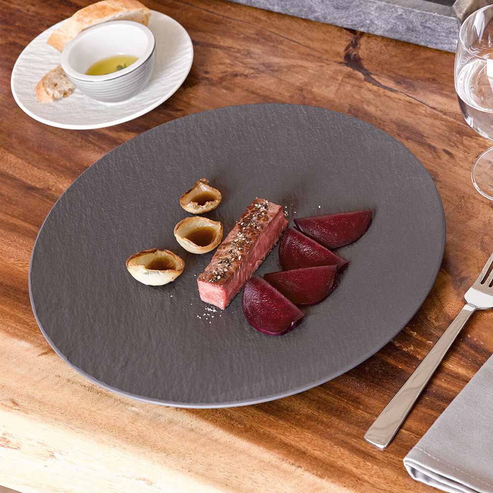 Piatto gourmet 31,8cm Manufacture Rock nero Villeroy & Boch 3