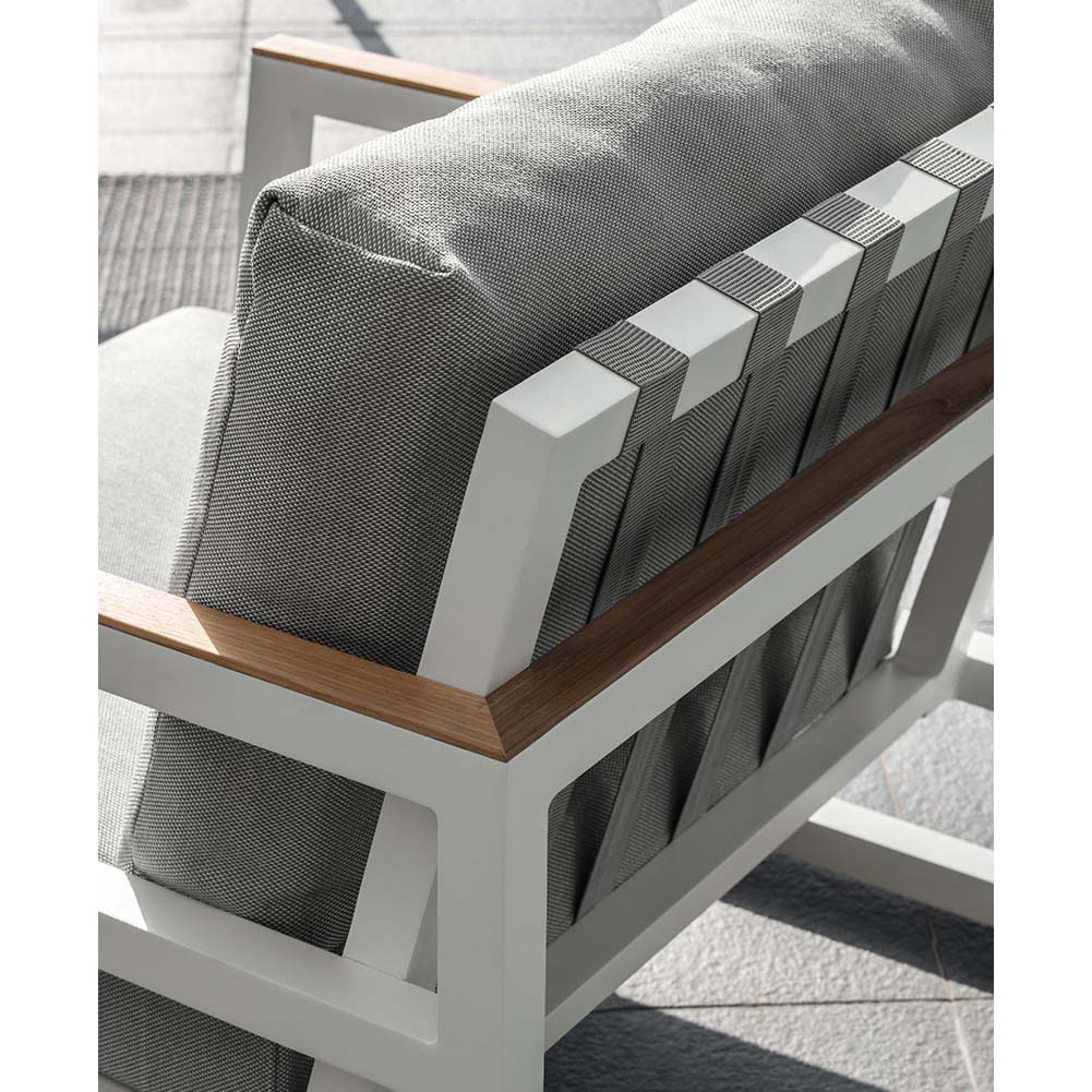 Salotto Alabama Alu con inserti in teak Talenti 11