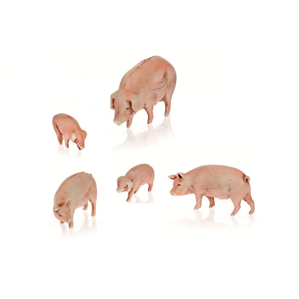 Statuine Presepe Maiali Assortiti 6 o 10 cm Moranduzzo (Conf. 5 pz) 1