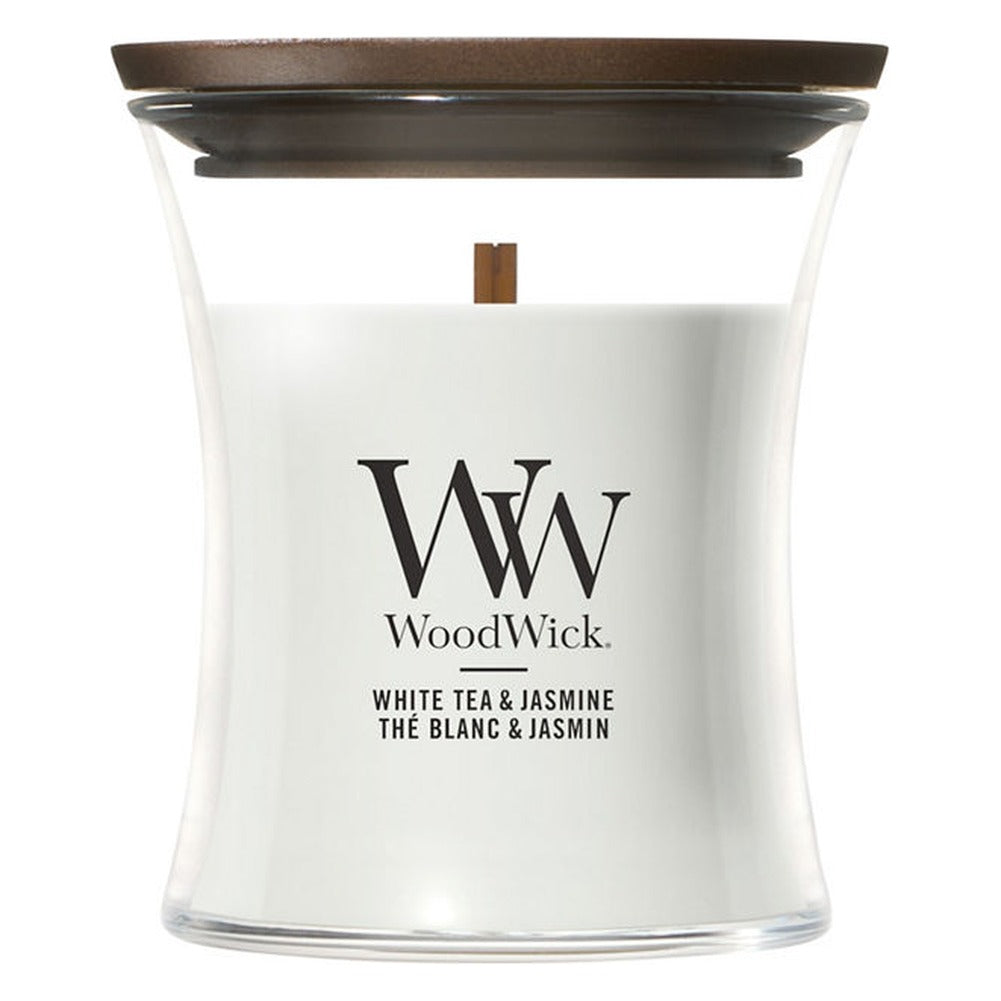 Candela Piccola WoodWick White Tea & Jasmine 1