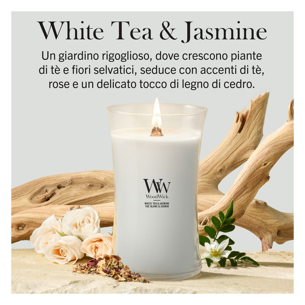 Candela Grande WoodWick White Tea & Jasmine 2