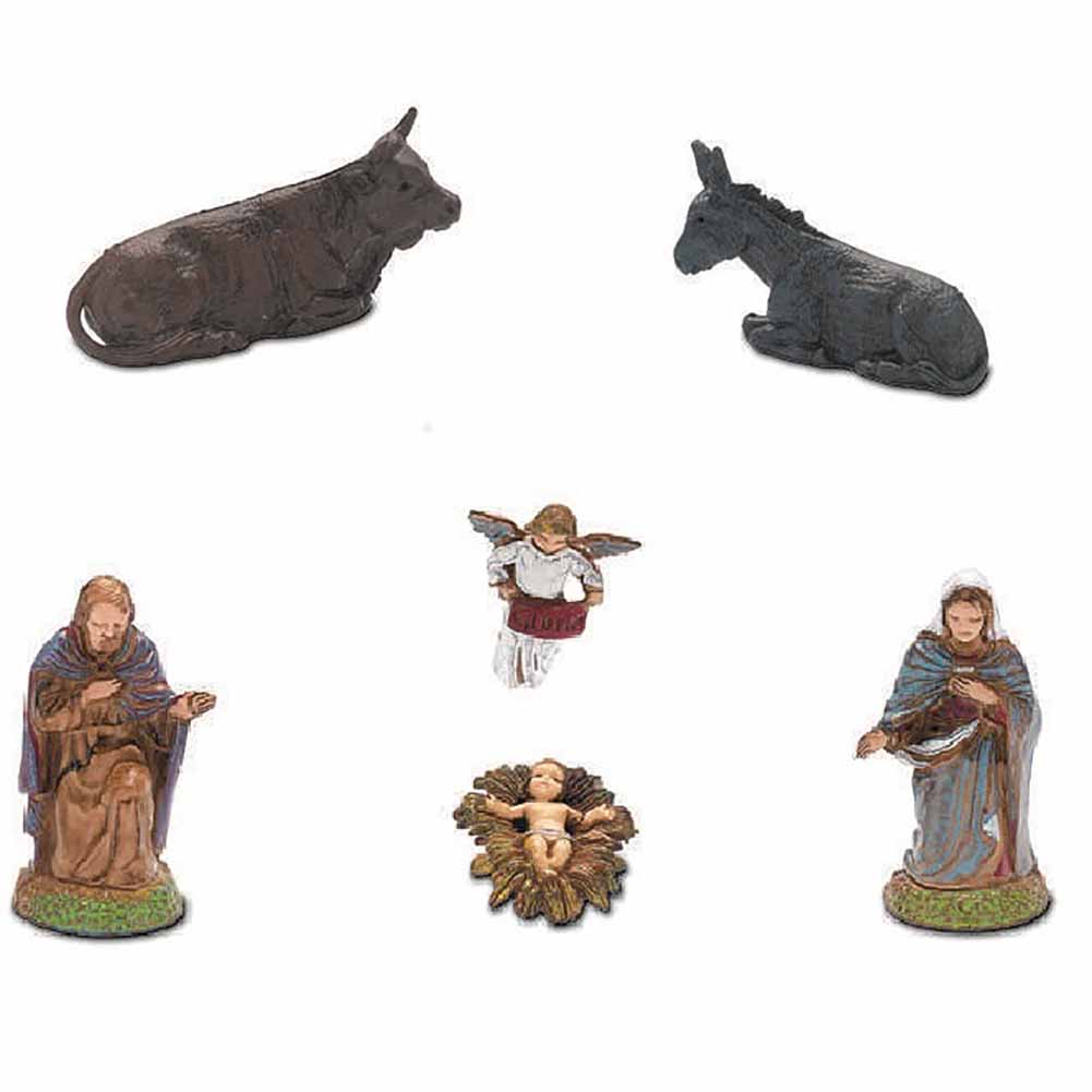 Statuina Presepe Confezione con Natività 6 cm Moranduzzo 1