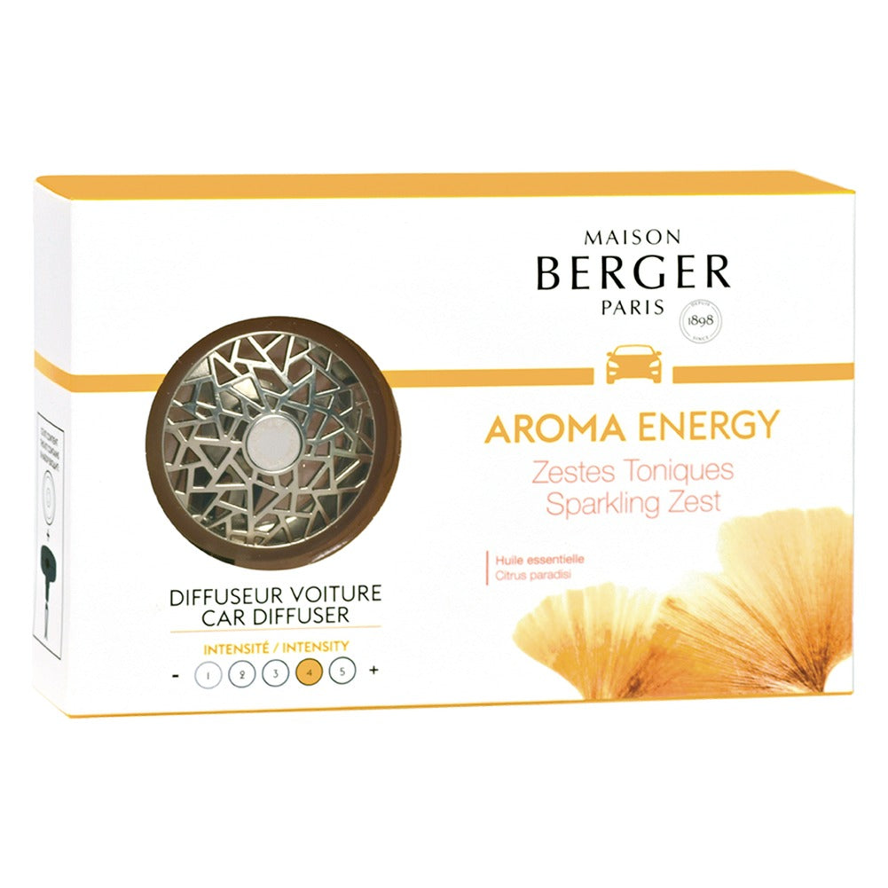Profumatore per Auto Maison Berger Mat+energy – Caresse de Coton 1
