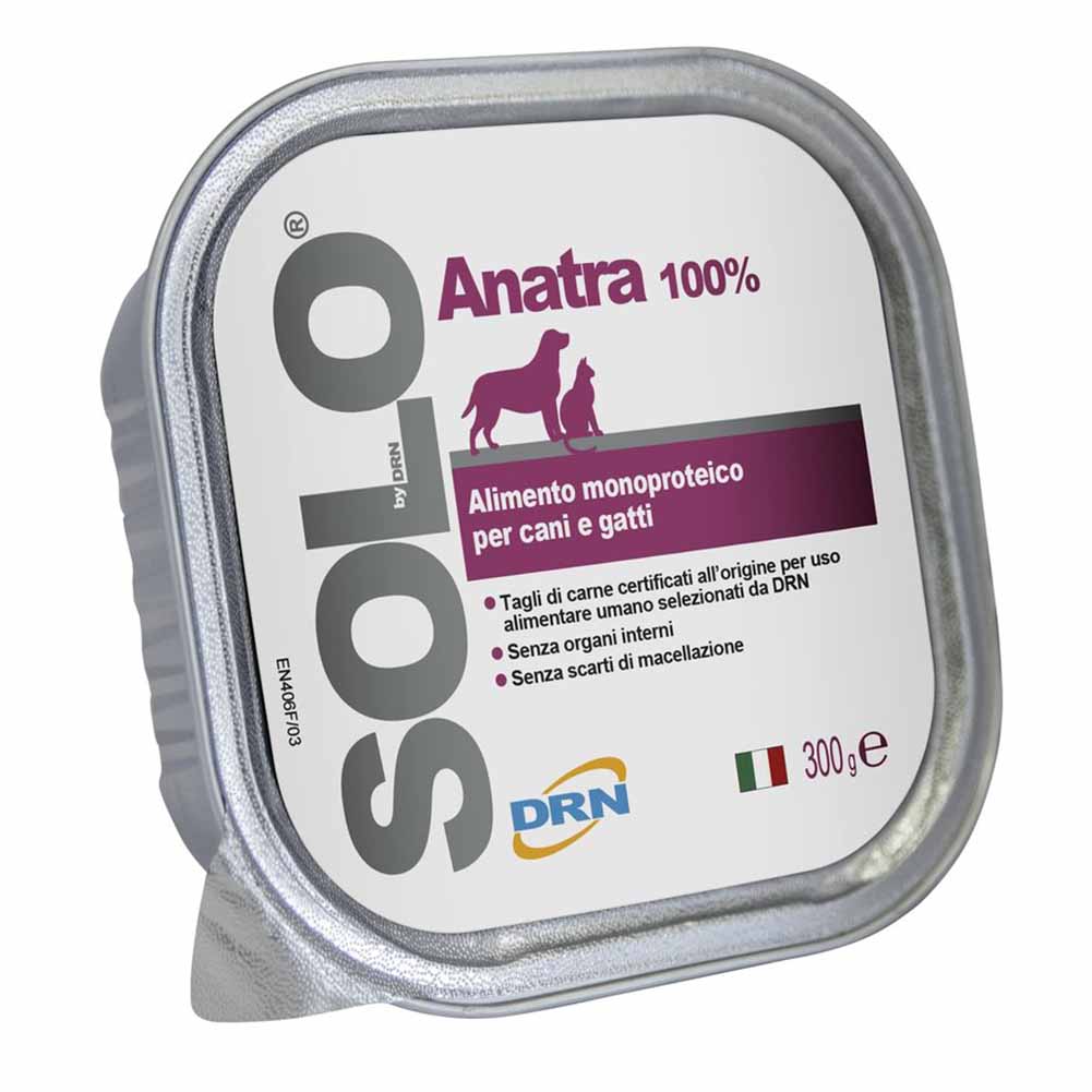 Alimento Monoproteico DRN Solo Anatra per Cani e Gatti 300g 1
