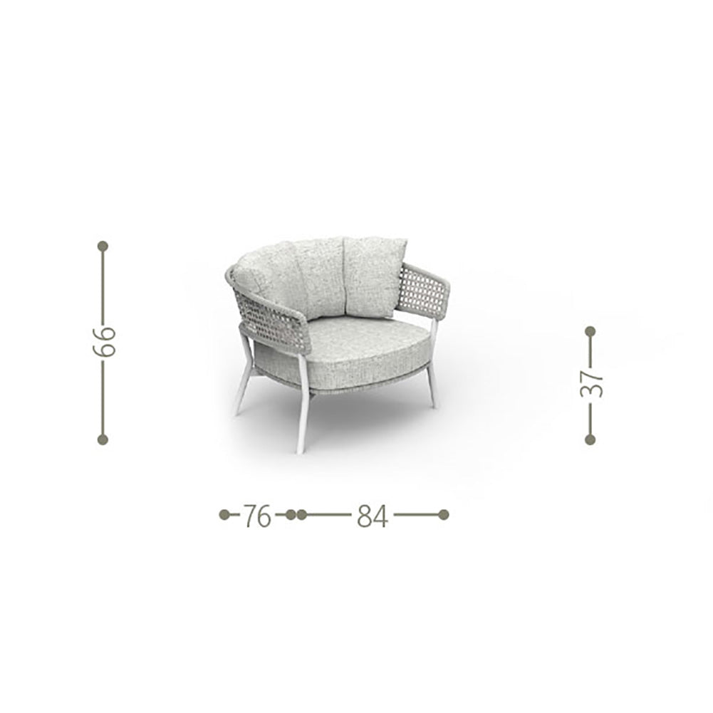 Poltrona salotto Moon Alu Bianca grigio chiaro Talenti 2