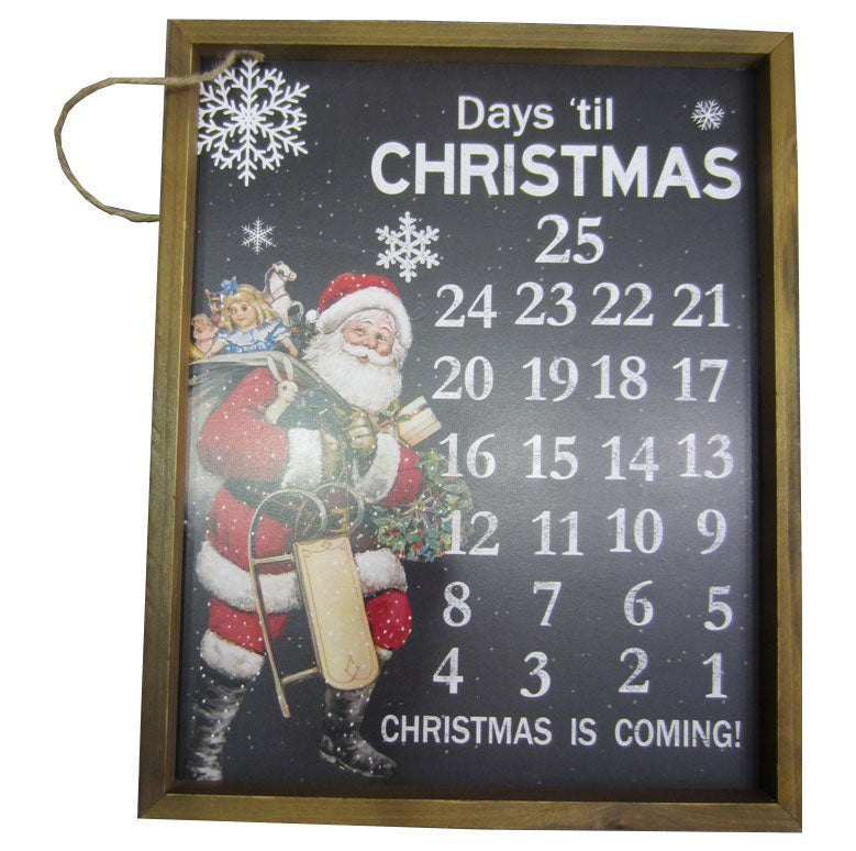 Calendario Avvento Babbo Natale con sacco 29x36 cm 1