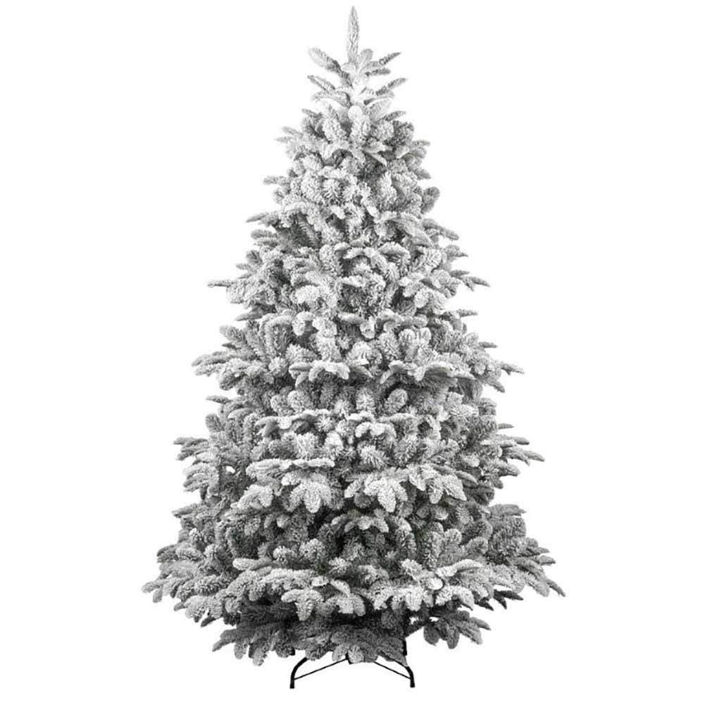 Albero di Natale abete Matterhorn fioccato 210cm 1